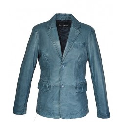 Heren Leren Blazer Carlo Sacchi Primo blauw Heren Leren Blazer Carlo Sacchi Primo blauw